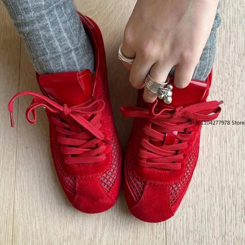 Forrest Gump Shoes PU Leather Women Casual Spring Mesh Hollow Sneakers 2025 Retro Lace-up Flat German Training Shoes
Forrest Gump Shoes PU Leather Women Casual Spring Mesh Hollow Sneakers 2025 Retro Lace-up Flat German Training Shoes