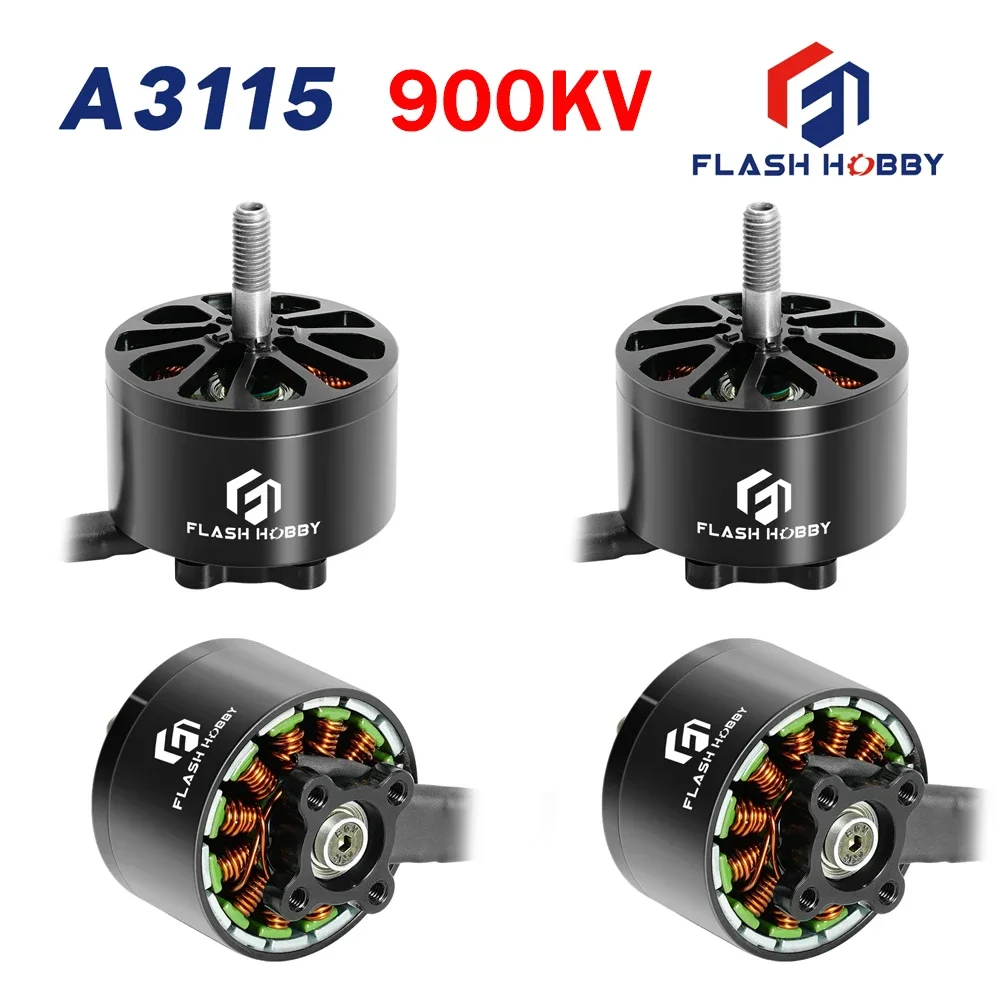 FLASHHOBBY A3115 A3110 3115 900KV Brushless Motor 6S LIPO for FPV Freestyle 9inch 10inch Long Range Cinelifter Drones RC Model
FLASHHOBBY A3115 A3110 3115 900KV Brushless Motor 6S LIPO for FPV Freestyle 9inch 10inch Long Range Cinelifter Drones RC Model