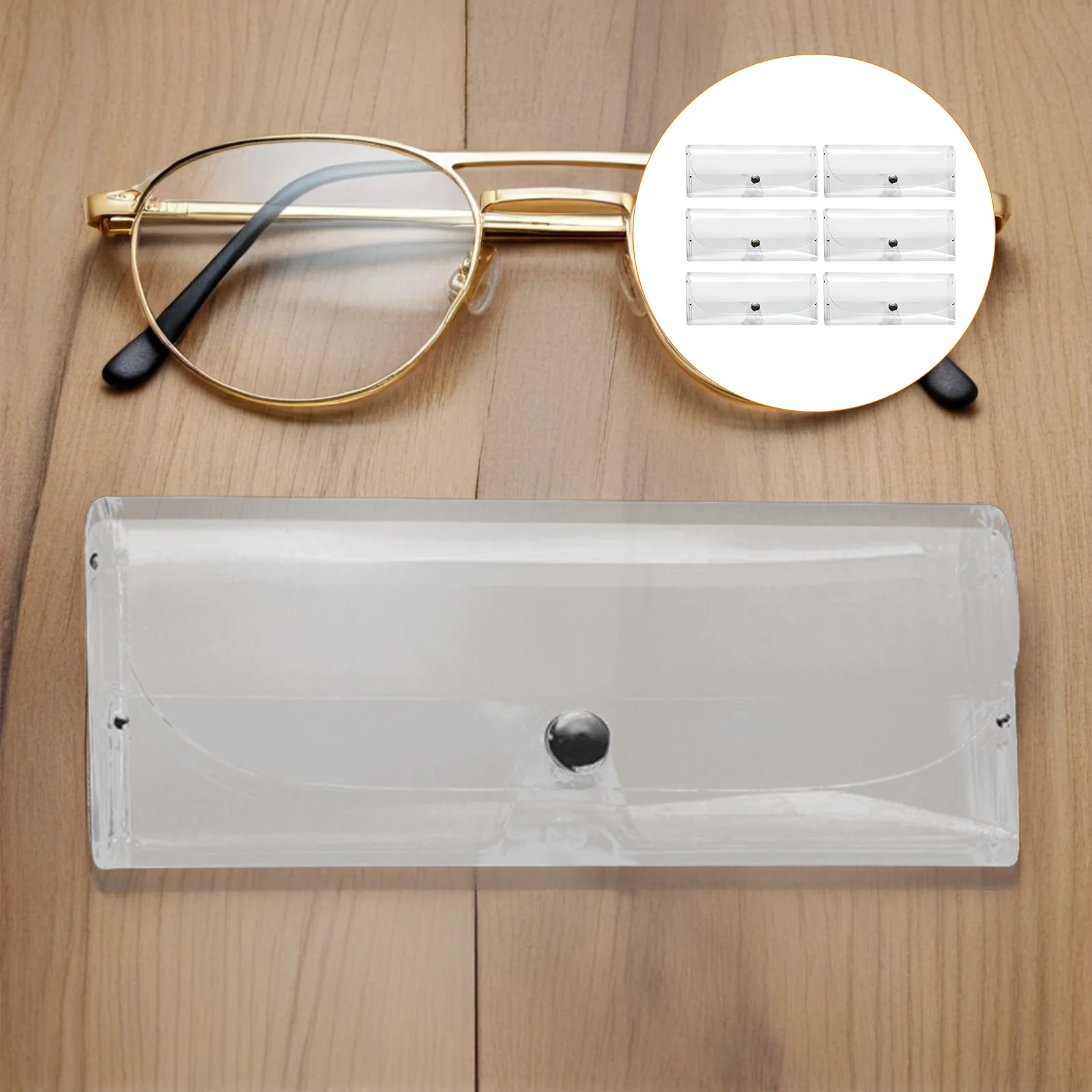 6pcs Eyeglasses Cases Clear Sunglasses Storage Box Portable Anti-Pressure Glasses Case Durable Transparent Eyewear Pouch Outdoor
6pcs Eyeglasses Cases Clear Sunglasses Storage Box Portable Anti-Pressure Glasses Case Durable Transparent Eyewear Pouch Outdoor