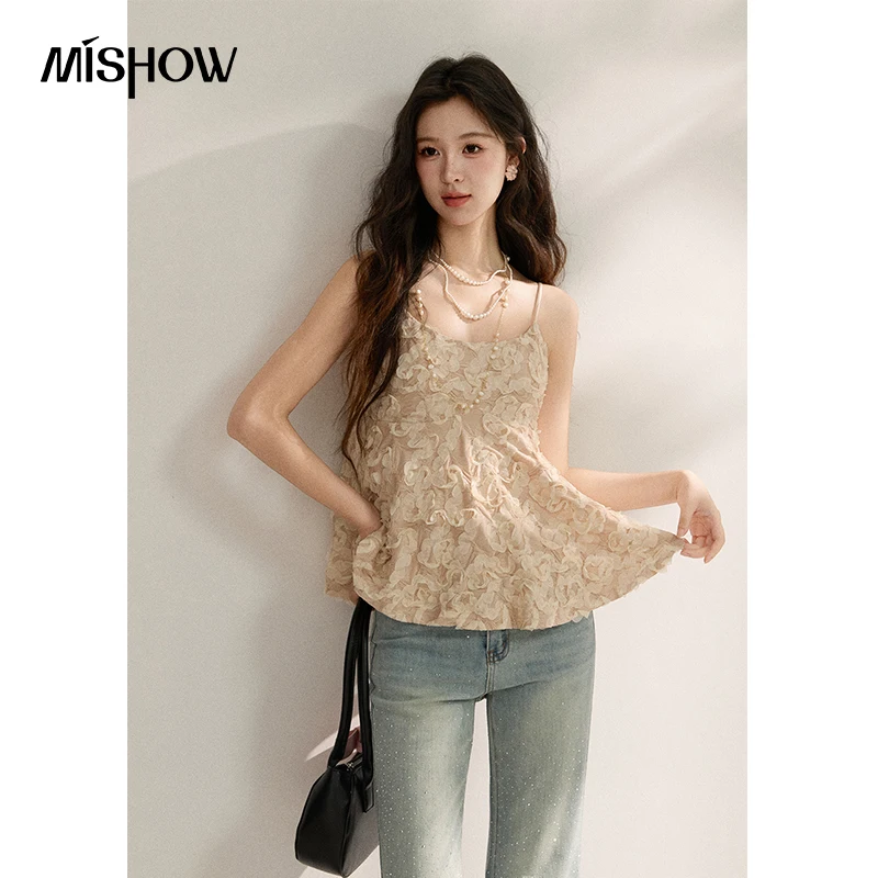 MISHOW Women's Cherry Blossom Pink 3D Petal Camisole Tank Top 2026 Summer New Spaghetti Strap Ruffle Hem Inner Vest MXF16D2373
MISHOW Women's Cherry Blossom Pink 3D Petal Camisole Tank Top 2026 Summer New Spaghetti Strap Ruffle Hem Inner Vest MXF16D2373
