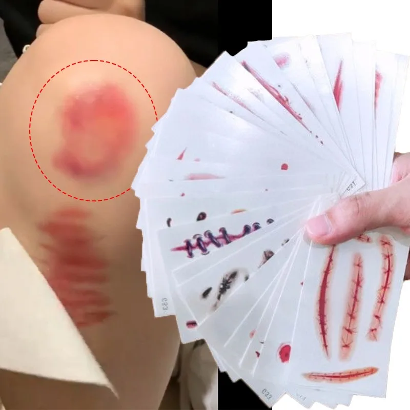 4/16pcs Halloween Terror Wound Temporary Tattoo Realistic Blood Bruising Arm Body Arts Cosplay Lasting Fake Tattoo Stickers
4/16pcs Halloween Terror Wound Temporary Tattoo Realistic Blood Bruising Arm Body Arts Cosplay Lasting Fake Tattoo Stickers