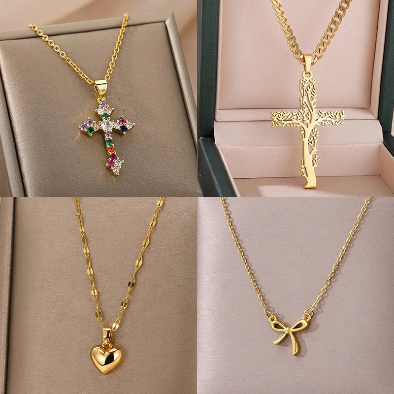 Multicolor Cross Necklaces For Women Shiny Zircon Cross Pendant Choker Couple Necklace Christmas Party Aesthetic Jewelry Gift
Multicolor Cross Necklaces For Women Shiny Zircon Cross Pendant Choker Couple Necklace Christmas Party Aesthetic Jewelry Gift