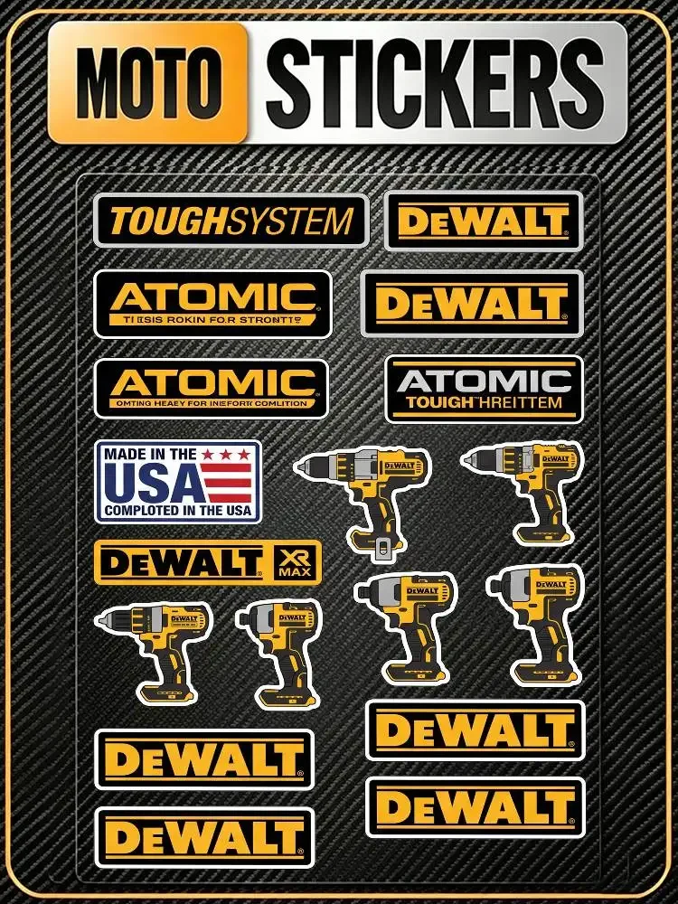 For DEWALT Durable Waterproof Reflective Decor Sticker Scratch Cover For Motorcycle Car Helmet Fridge Accessories
For DEWALT Durable Waterproof Reflective Decor Sticker Scratch Cover For Motorcycle Car Helmet Fridge Accessories