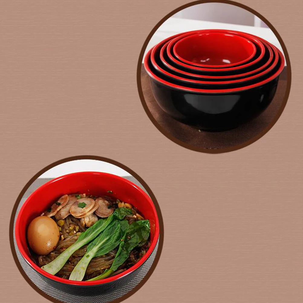 2pcs Imitation Porcelain Bowls Red Black Rice Soup Tableware Set For Home Restaurant Use Stackable Deep Wide Design Hand
2pcs Imitation Porcelain Bowls Red Black Rice Soup Tableware Set For Home Restaurant Use Stackable Deep Wide Design Hand