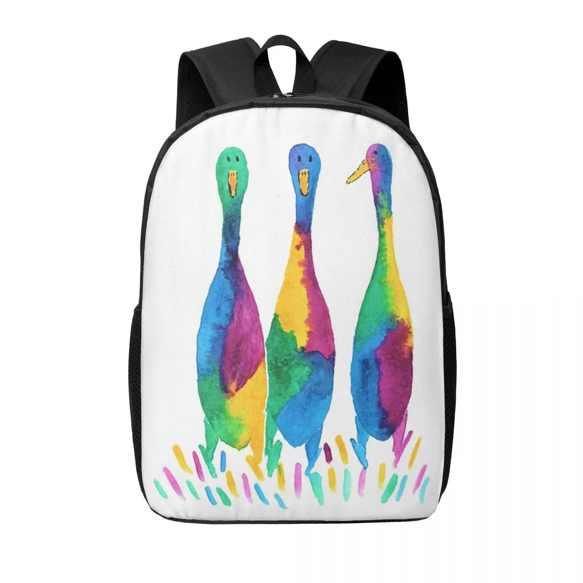 Trio Of Rainbow Runner Ducks Watercolour Woman Backpacks Boys Girls Bookbag Students School Bags Laptop Rucksack Shoulder Bag
Trio Of Rainbow Runner Ducks Watercolour Woman Backpacks Boys Girls Bookbag Students School Bags Laptop Rucksack Shoulder Bag