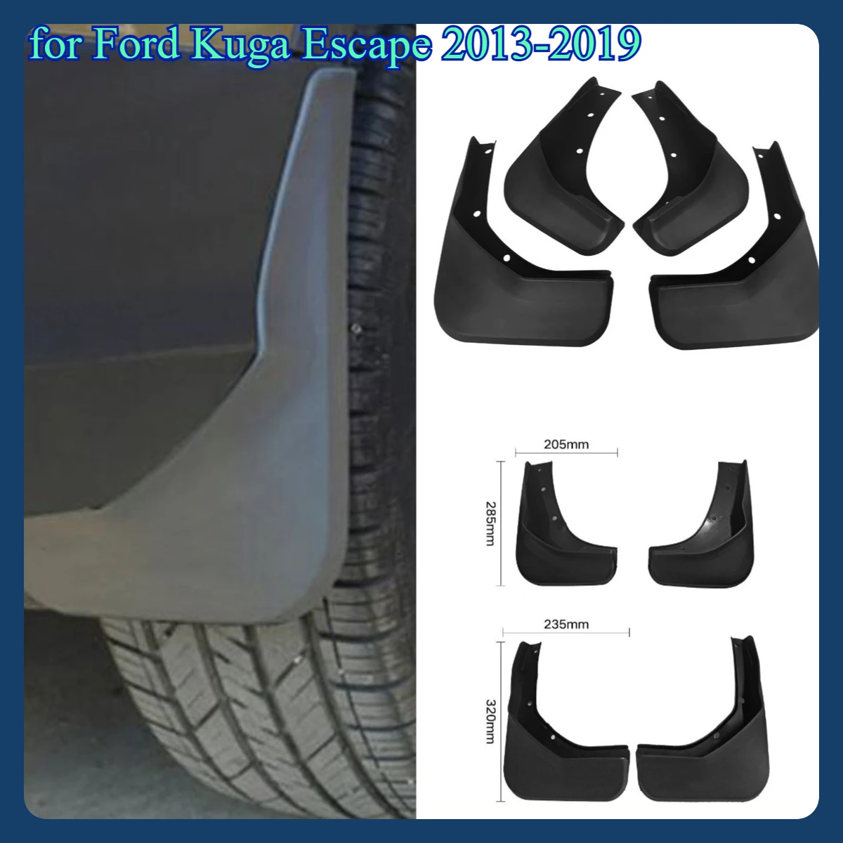 Mudflaps for Ford Kuga Escape 2013 2014 2015 2016 2017 2018 2019 Splash Guards Mud Flaps Front Rear Mudguards Fender
Mudflaps for Ford Kuga Escape 2013 2014 2015 2016 2017 2018 2019 Splash Guards Mud Flaps Front Rear Mudguards Fender