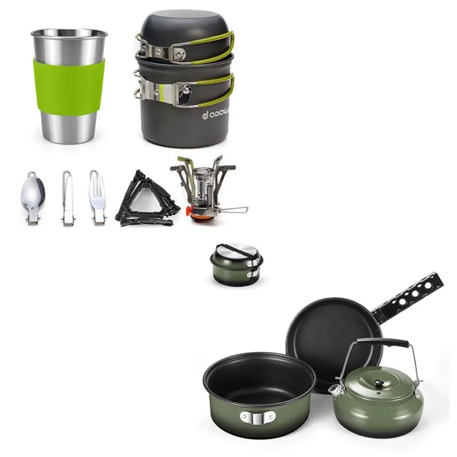Bundle - 2 Items Camping Cookware Stove and 5pcs Camping Cookware with Kettle
Bundle - 2 Items Camping Cookware Stove and 5pcs Camping Cookware with Kettle