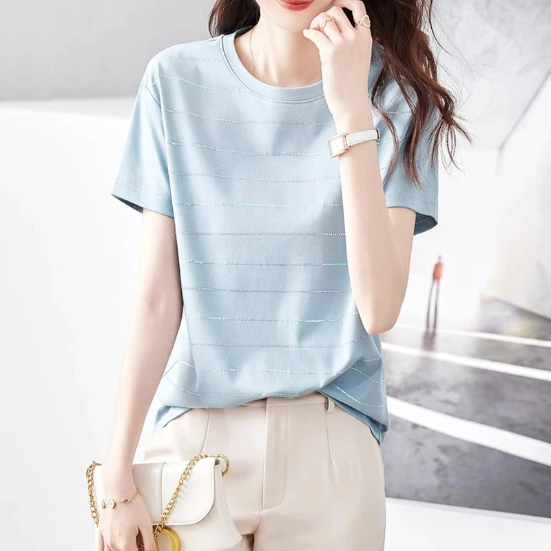 Ele round Ne ort Sve Pullover Top Women's Faionable Agel Base irt Korean Sle Straight Cut Silk Blouse
Ele round Ne ort Sve Pullover Top Women's Faionable Agel Base irt Korean Sle Straight Cut Silk Blouse
