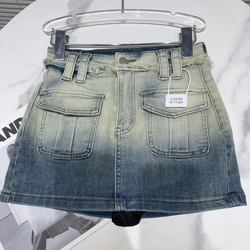 Women Denim Cargo Skirt Y2k A-Line Mini Skirts Harajuku Korean Streetwear Vintage 90s High Waist Jean Skirt Trashy 2000s Clothes
Women Denim Cargo Skirt Y2k A-Line Mini Skirts Harajuku Korean Streetwear Vintage 90s High Waist Jean Skirt Trashy 2000s Clothes