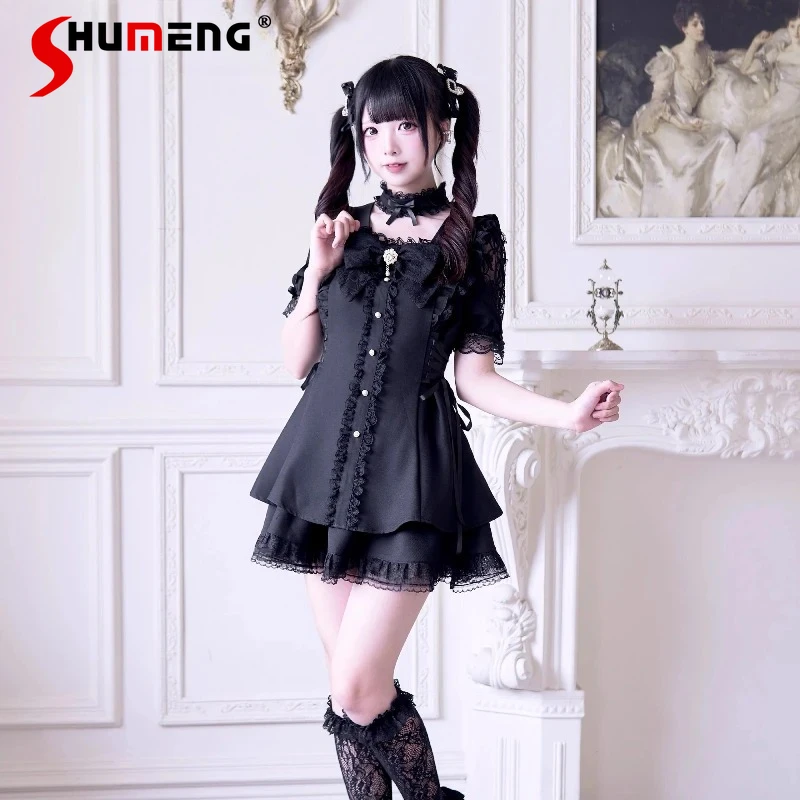 Original Japanese Mine Mass-produced Dress Set Summer New Women's Subculture Slim-Fit Sweet Bow Lolita Top Skirt 2-piece Set
Original Japanese Mine Mass-produced Dress Set Summer New Women's Subculture Slim-Fit Sweet Bow Lolita Top Skirt 2-piece Set