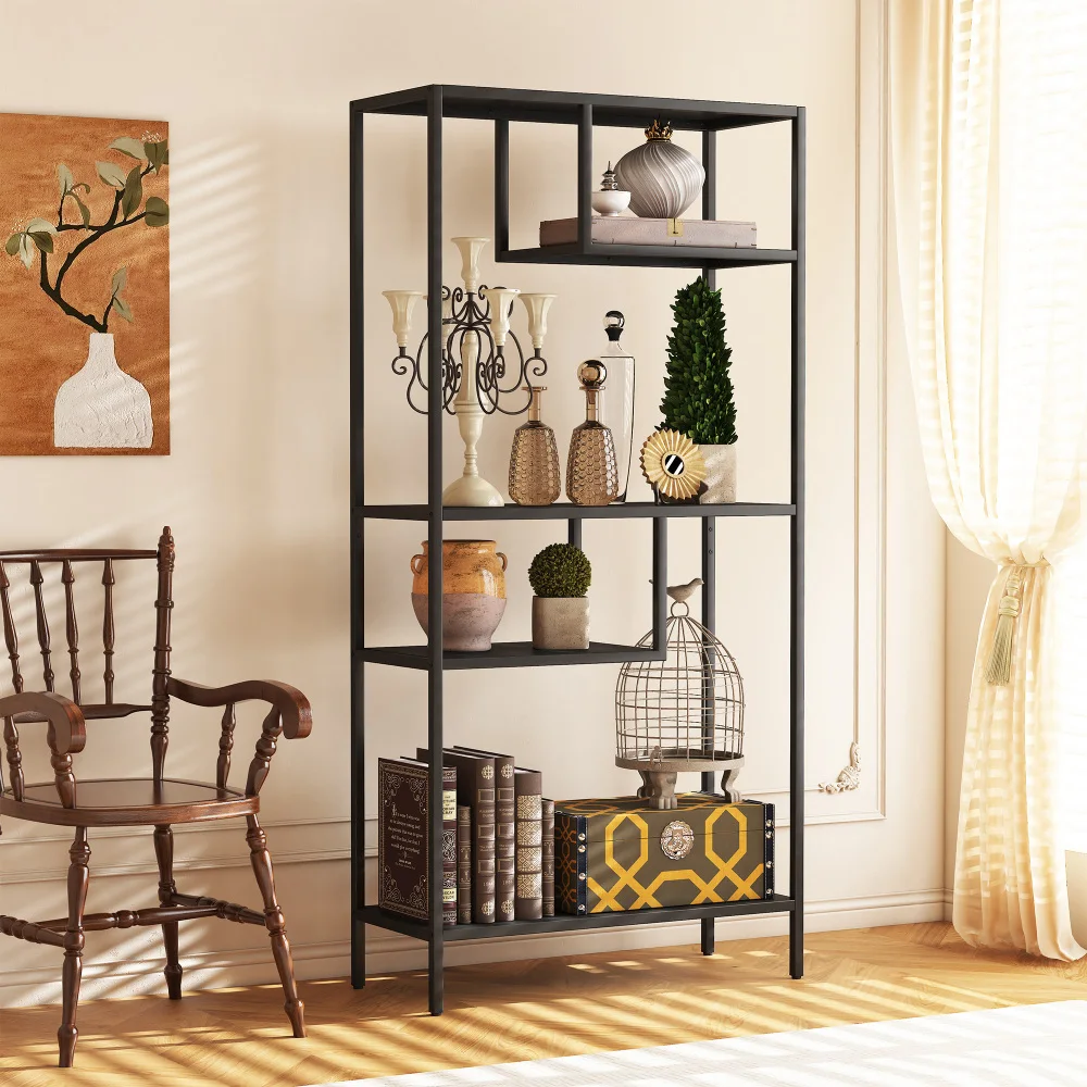 Modern Storage Shelf with 4 Compartments & Metal Legs, Freestanding Organizer,Book Shelves Display Shelves for Living Room
Modern Storage Shelf with 4 Compartments & Metal Legs, Freestanding Organizer,Book Shelves Display Shelves for Living Room