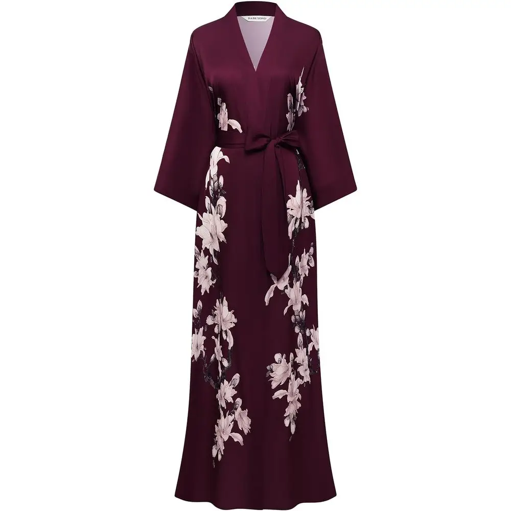 BABEYOND Kimono Robe Cover up with Box Long loral Satin Sleepwear Silky Bathrobe Bachelorette Robe
BABEYOND Kimono Robe Cover up with Box Long loral Satin Sleepwear Silky Bathrobe Bachelorette Robe