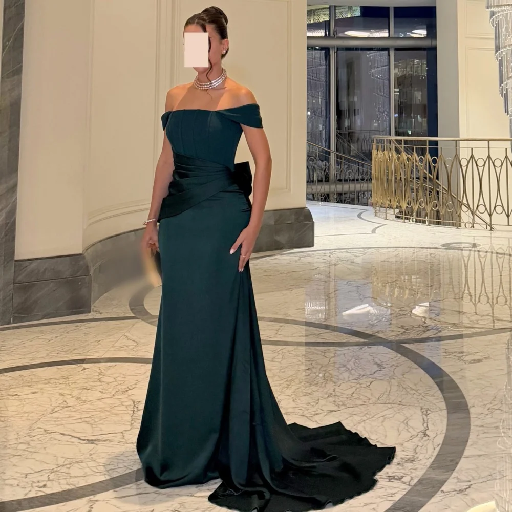 Customized Temperament Off-the-shoulder Evening Dress Trumpet Pleat Floor-length Elegant Party Gown for Wedding
Customized Temperament Off-the-shoulder Evening Dress Trumpet Pleat Floor-length Elegant Party Gown for Wedding