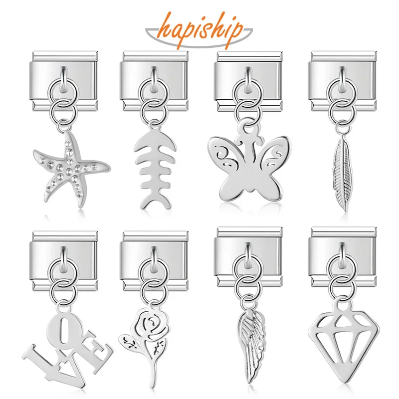 Hapiship 2024 New Women Butterfly Love Wing Fish Italian Links Charm Fit 9mm Stainless Steel Bracelet Jewelry DIY Making DJ1516
Hapiship 2024 New Women Butterfly Love Wing Fish Italian Links Charm Fit 9mm Stainless Steel Bracelet Jewelry DIY Making DJ1516