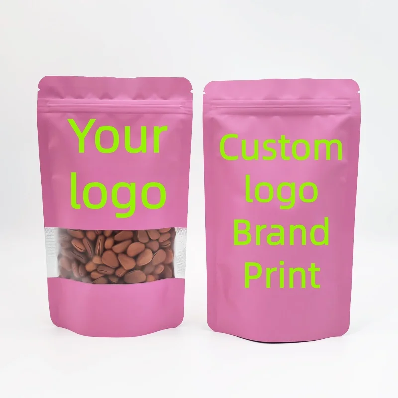 100pcs Stand up Matte Lovely Pink Foil Window Zipper Pouches Resealable Wedding Gifts Jewelry Panties Underwear Heat Sealing Bag
100pcs Stand up Matte Lovely Pink Foil Window Zipper Pouches Resealable Wedding Gifts Jewelry Panties Underwear Heat Sealing Bag