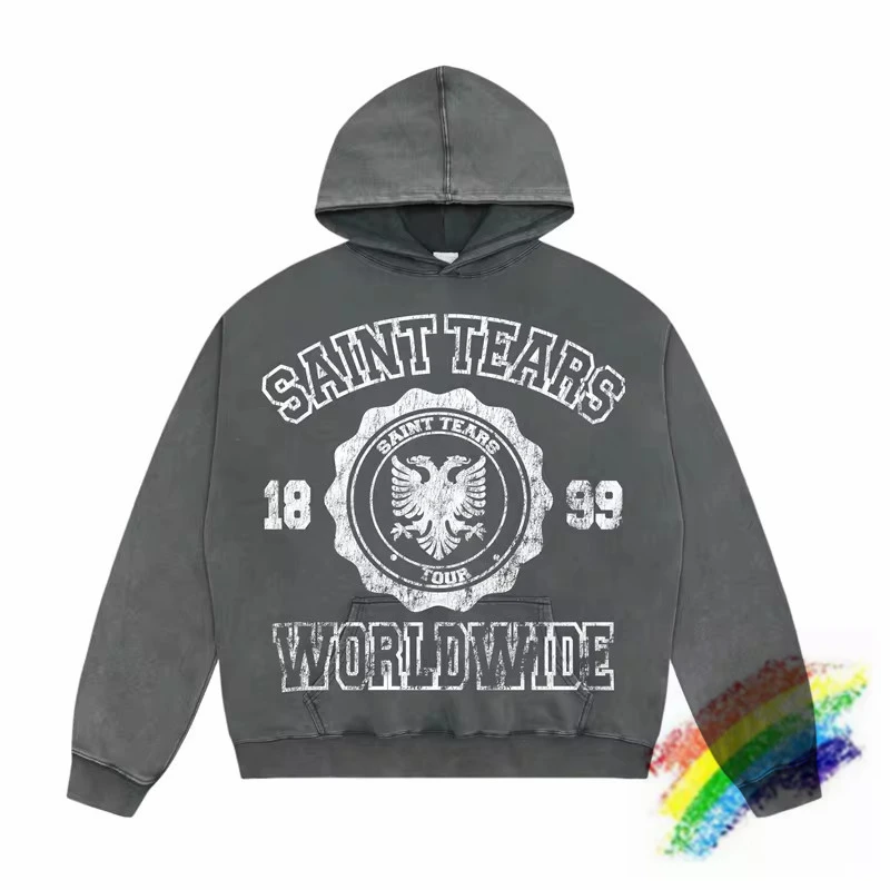 Винтажная толстовка с капюшоном Saint Tears по всему миру, мужские и женские повседневные Пуловеры большого размера из тяжелой ткани, лучшее качество
Винтажная толстовка с капюшоном Saint Tears по всему миру, мужские и женские повседневные Пуловеры большого размера из тяжелой ткани, лучшее качество