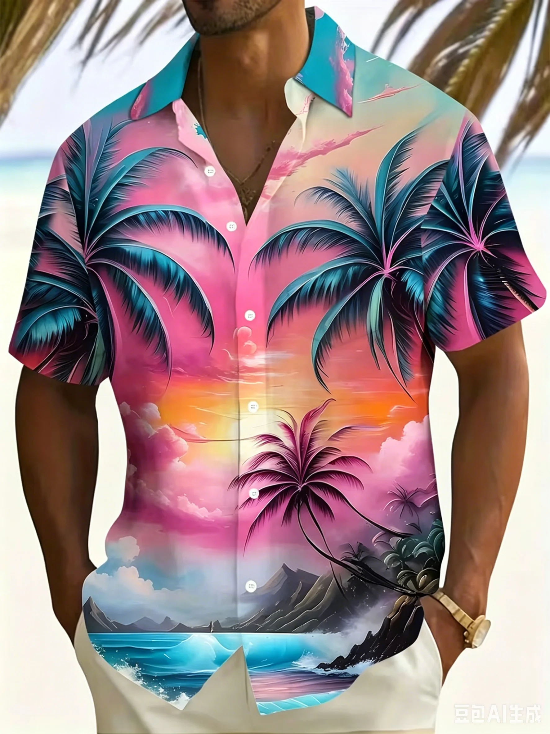 Hawaiian Style Men's Short Sleeved Shirt Vacation Beach 3D Printed Men's T-shirt Shirt Women's Daily Casual Wear Degree Pretend
Hawaiian Style Men's Short Sleeved Shirt Vacation Beach 3D Printed Men's T-shirt Shirt Women's Daily Casual Wear Degree Pretend