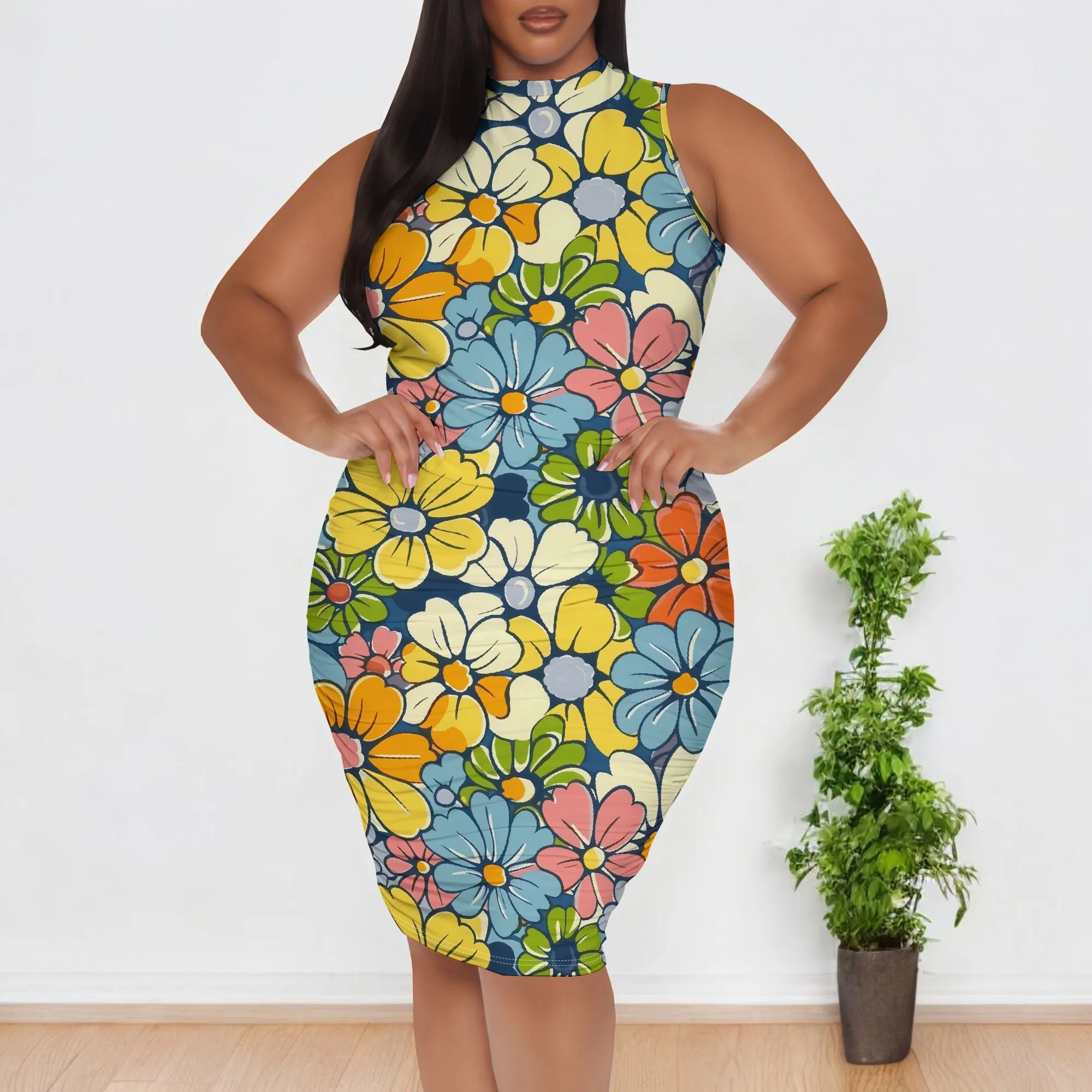 Plus Size Colorful Floral Dress for Women XL-6XL Sleeveless High Neck Summer Garden Party or Festival Wear
Plus Size Colorful Floral Dress for Women XL-6XL Sleeveless High Neck Summer Garden Party or Festival Wear