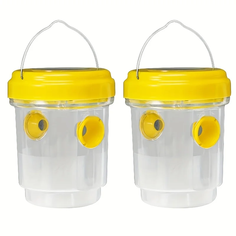 2-Pcs Reusable Hornet & Bee Traps - Transparent Durable Plastic Insect Catcher for Garden/Outdoor Pest Control, No Power
2-Pcs Reusable Hornet & Bee Traps - Transparent Durable Plastic Insect Catcher for Garden/Outdoor Pest Control, No Power