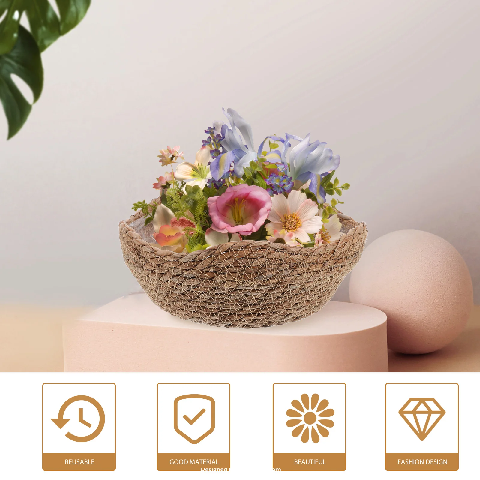 Woven Straw Grass Planter Basket Flower Pot Rustic Basket for Indoor Plant Flower Arrangement Decoration Planter Baskets
Woven Straw Grass Planter Basket Flower Pot Rustic Basket for Indoor Plant Flower Arrangement Decoration Planter Baskets