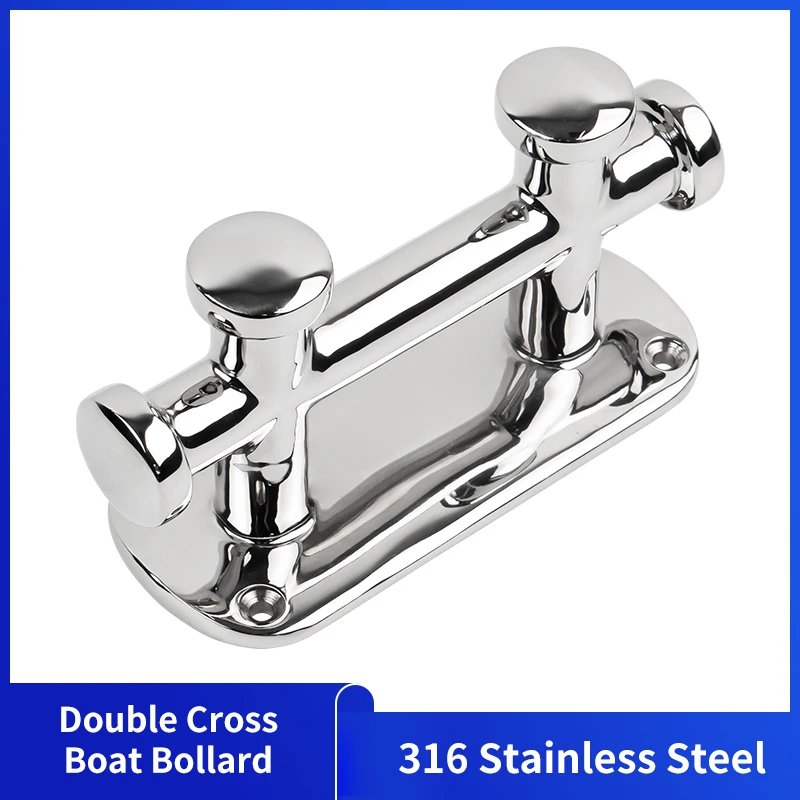 316 Stainless Steel Double Cross Boat Bollard Cleat Durable Marine Hardware
316 Stainless Steel Double Cross Boat Bollard Cleat Durable Marine Hardware