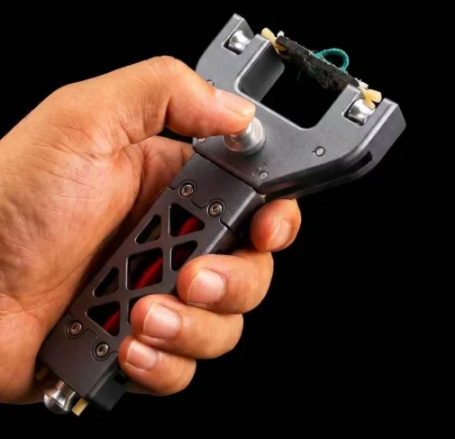 New CNC Aluminum Alloy Detachable Magazine Automatic Loading Slingshot Outdoor Competitive Rapid Fire Slingshot
New CNC Aluminum Alloy Detachable Magazine Automatic Loading Slingshot Outdoor Competitive Rapid Fire Slingshot