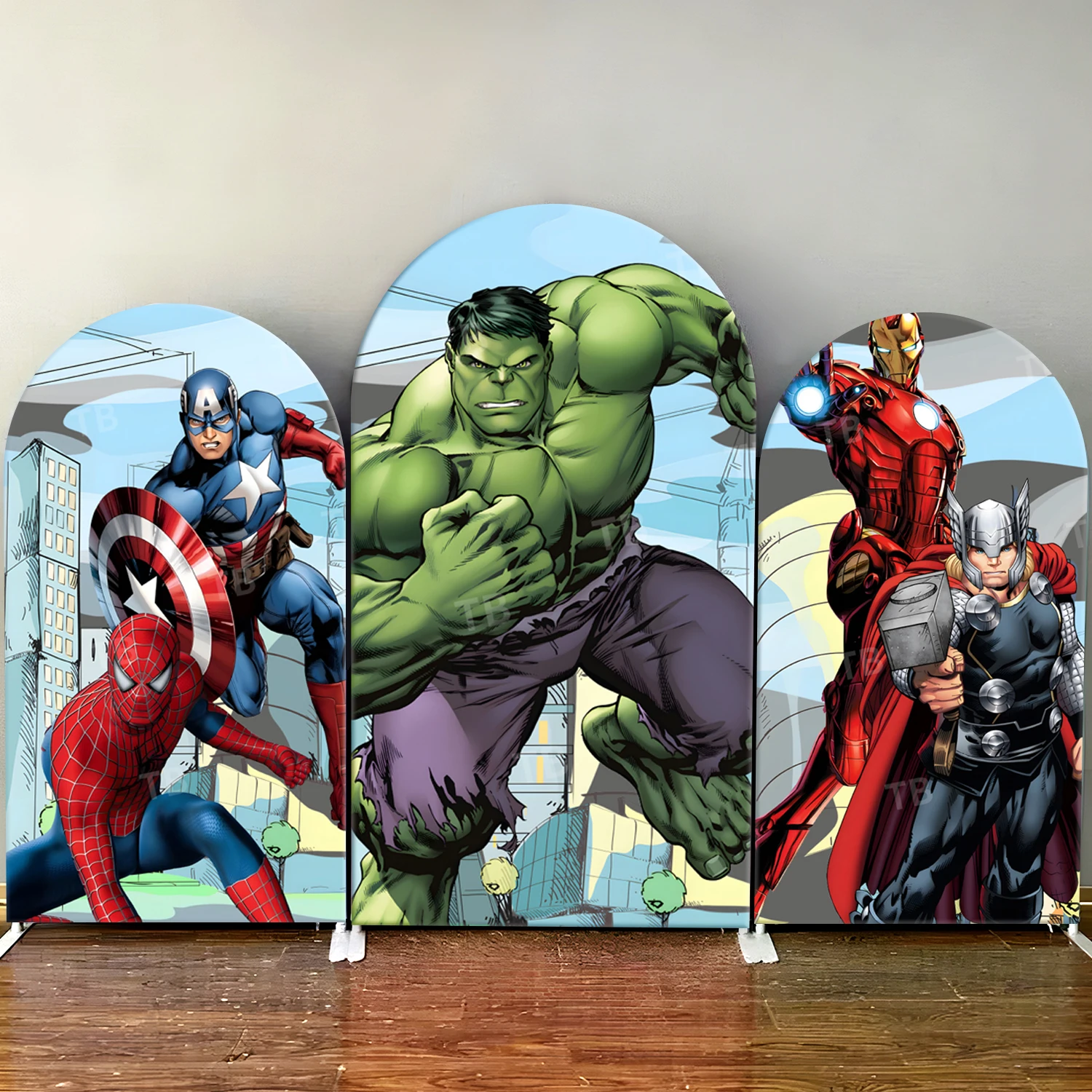 TB Avengers Theme Arch Backdrop Cover Captain America Hulk Iron-Man Boys Birthday Party Decor Photo Background Elastic Fabric
TB Avengers Theme Arch Backdrop Cover Captain America Hulk Iron-Man Boys Birthday Party Decor Photo Background Elastic Fabric