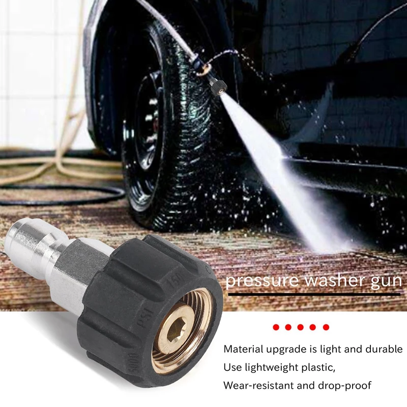 New Pressure Washer Twist Connect M22 14Mm X 3/8 Inch Quick Disconnect Plug High Pressure B Fitting Quick Coupler Nipple, 5000 P
New Pressure Washer Twist Connect M22 14Mm X 3/8 Inch Quick Disconnect Plug High Pressure B Fitting Quick Coupler Nipple, 5000 P