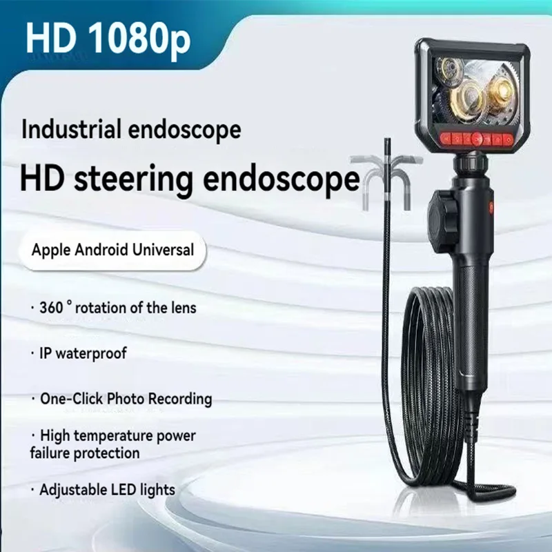 4.3-inch Screen Bi-Directional 1080P Endoscope Camera with Light, Borescope Camera for Automotive Repair, Plumbing Inspection
4.3-inch Screen Bi-Directional 1080P Endoscope Camera with Light, Borescope Camera for Automotive Repair, Plumbing Inspection