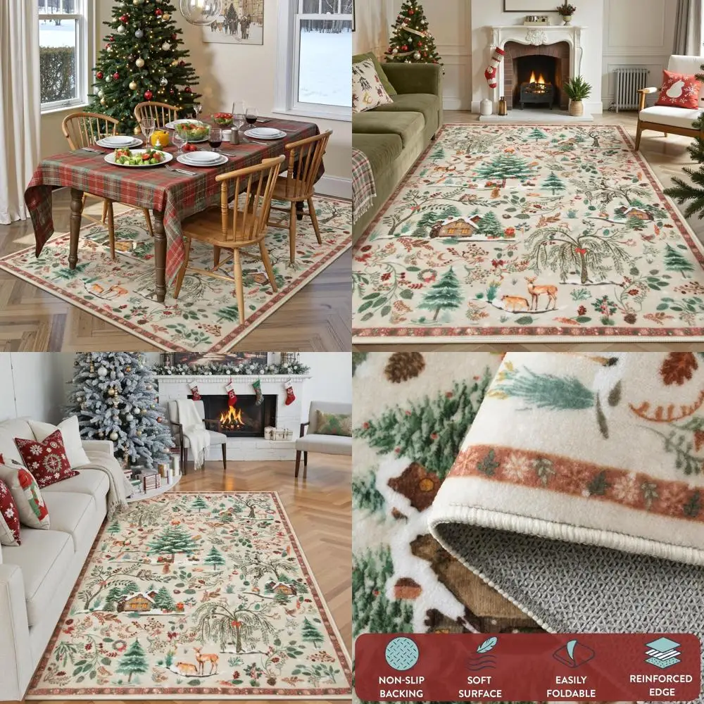 5x7 Soft Christmas Tree Area Rug, Washable & Non-Slip, Perfect for Living Room, Dining Room, and Bedroom
5x7 Soft Christmas Tree Area Rug, Washable & Non-Slip, Perfect for Living Room, Dining Room, and Bedroom