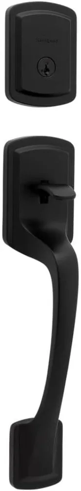 Kwikset Prague Front Door Lock Handle and Deadbolt Set, Entry Handleset Exterior with Interior Door Knob, Matte Black, Pick
Kwikset Prague Front Door Lock Handle and Deadbolt Set, Entry Handleset Exterior with Interior Door Knob, Matte Black, Pick