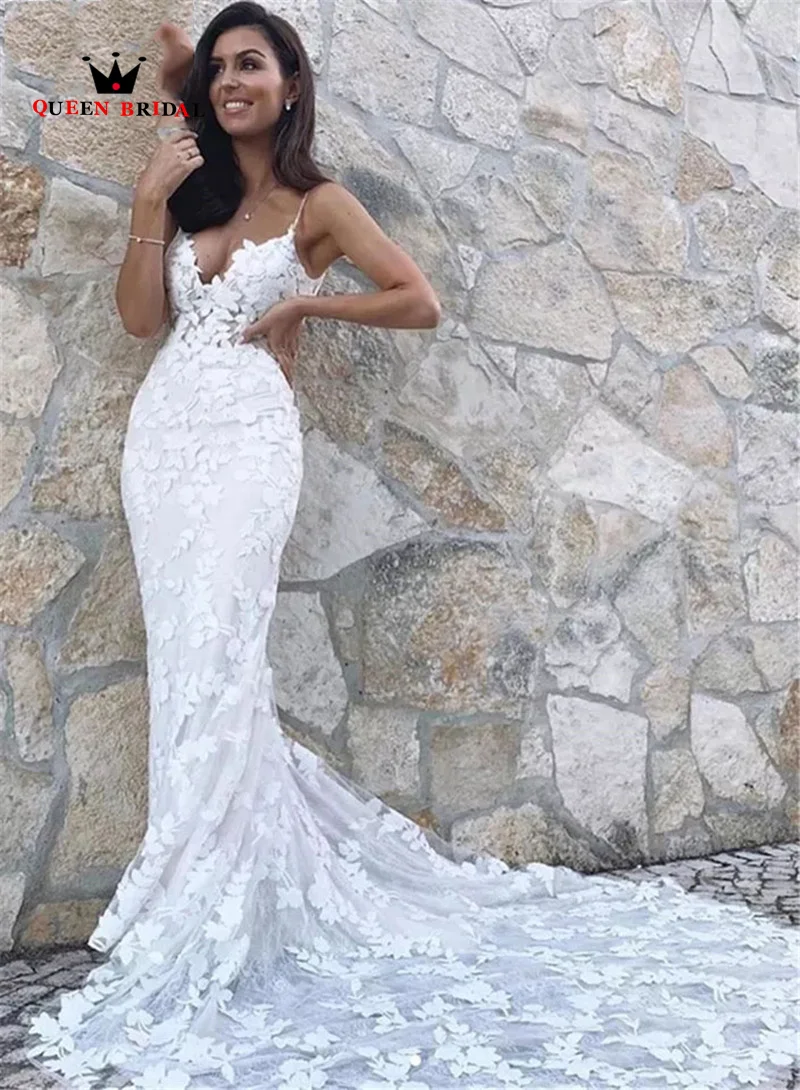 Boho Wedding Dresses Spaghetti Straps Mermaid Bridal Dress 2023 Lace Appliques Beach Bride Gowns Backless Vestido De Noiva ZQ24
Boho Wedding Dresses Spaghetti Straps Mermaid Bridal Dress 2023 Lace Appliques Beach Bride Gowns Backless Vestido De Noiva ZQ24