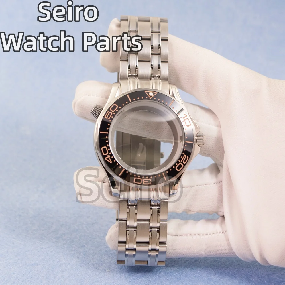 41mm NH35 Watch Case Stainless Steel Strap Waterproof Glass Case Back For Seamaster 300 Case Seiko NH35/NH36 Automatic Movement
41mm NH35 Watch Case Stainless Steel Strap Waterproof Glass Case Back For Seamaster 300 Case Seiko NH35/NH36 Automatic Movement