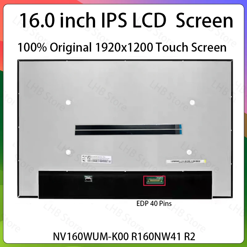 16" Laptop LCD Touch Screen NV160WUM-K00 R160NW41 R2 For Lenovo ThinkPad E16 Gen 2 Display Matrix Panel Replacement 1920x1200
16" Laptop LCD Touch Screen NV160WUM-K00 R160NW41 R2 For Lenovo ThinkPad E16 Gen 2 Display Matrix Panel Replacement 1920x1200