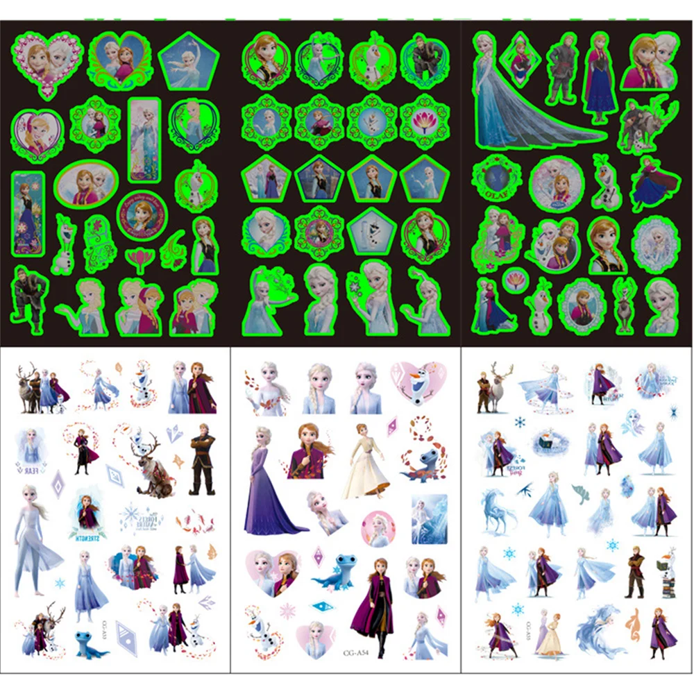 Luminous Disney Princess Frozen Tattoo Stickers for Kids Temporary Fake Cartoon Tattoos DIY Body Art Glowing Anime Decals Toys
Luminous Disney Princess Frozen Tattoo Stickers for Kids Temporary Fake Cartoon Tattoos DIY Body Art Glowing Anime Decals Toys