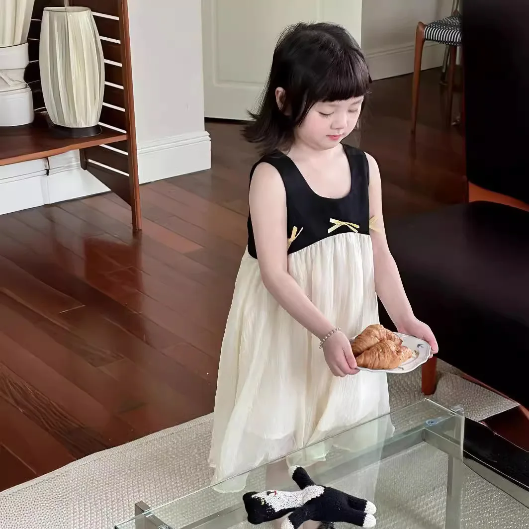 Юбка для девочек Sentie, платье без рукавов с круглым вырезом, новинка лета 2024, милая длинная юбка для девочек, простая летняя юбка для отдыха 
Юбка для девочек Sentie, платье без рукавов с круглым вырезом, новинка лета 2024, милая длинная юбка для девочек, простая летняя юбка для отдыха