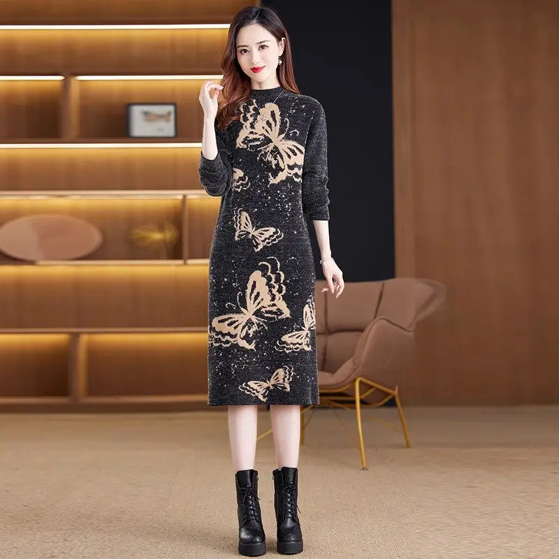 Sweater Dress Women's Autumn/Winter Mink Fleece Loose Outwear 2023 New Large Size Thickened Medium Length Bottom Dress Z4439
Sweater Dress Women's Autumn/Winter Mink Fleece Loose Outwear 2023 New Large Size Thickened Medium Length Bottom Dress Z4439
