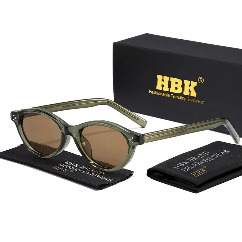 HBK Vintage Oval Sunglasses for Women Men Tr Frame Acetate Pin Leg Polarized UV400 Protection Fashion Cat Eye Sun Glasses
HBK Vintage Oval Sunglasses for Women Men Tr Frame Acetate Pin Leg Polarized UV400 Protection Fashion Cat Eye Sun Glasses