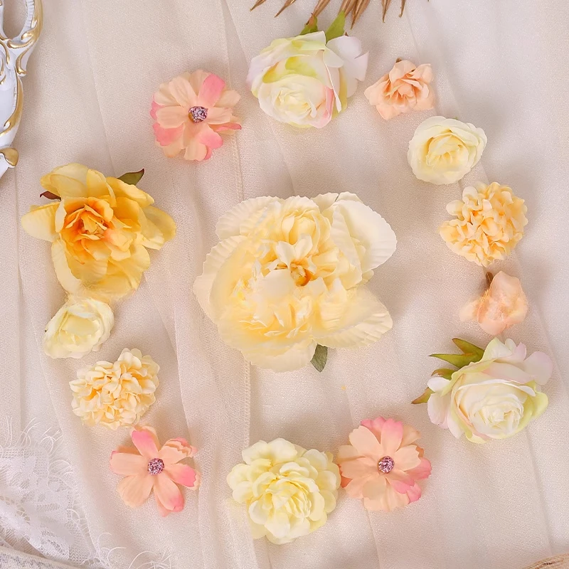 Yellow Artificial Flowers Heads Silk Fake Flowers for Home Decor Party Wedding Decoration DIY Valentine's Day Gifts Accessories
Yellow Artificial Flowers Heads Silk Fake Flowers for Home Decor Party Wedding Decoration DIY Valentine's Day Gifts Accessories