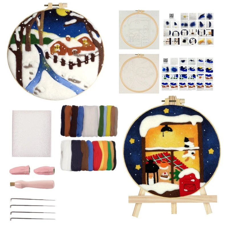 Набор для валяния игл для начинающих с шерстью, иглы для валяния, кроватка для пальцев для Рождественского украшения
Набор для валяния игл для начинающих с шерстью, иглы для валяния, кроватка для пальцев для Рождественского украшения