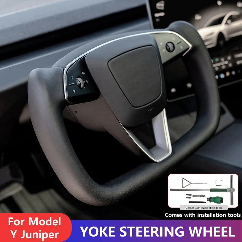 NovaAcc for Tesla Model Y Juniper 2025 Yoke Steering Wheel Heating Black White New Yoke Style Steering Wheel Replacement
NovaAcc for Tesla Model Y Juniper 2025 Yoke Steering Wheel Heating Black White New Yoke Style Steering Wheel Replacement