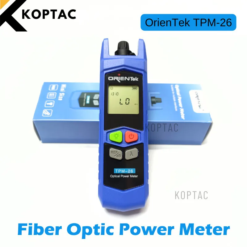 Fiber Optic Power Meter Orientek TPM-26 -70~+6dBm/-50~+26dBm Optical Power Meter 7 Wavelengthes Optional OPM FTTH
Fiber Optic Power Meter Orientek TPM-26 -70~+6dBm/-50~+26dBm Optical Power Meter 7 Wavelengthes Optional OPM FTTH
