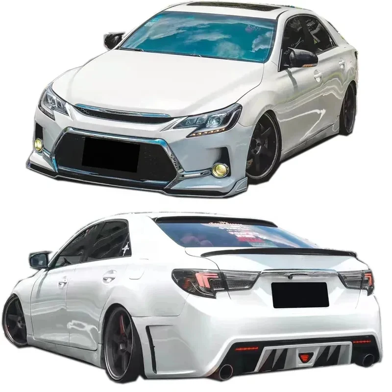 Hongsheng High-quality body kits for 2013-2018 Mark X models: front and rear bumpers, made of PP plastic.
Hongsheng High-quality body kits for 2013-2018 Mark X models: front and rear bumpers, made of PP plastic.