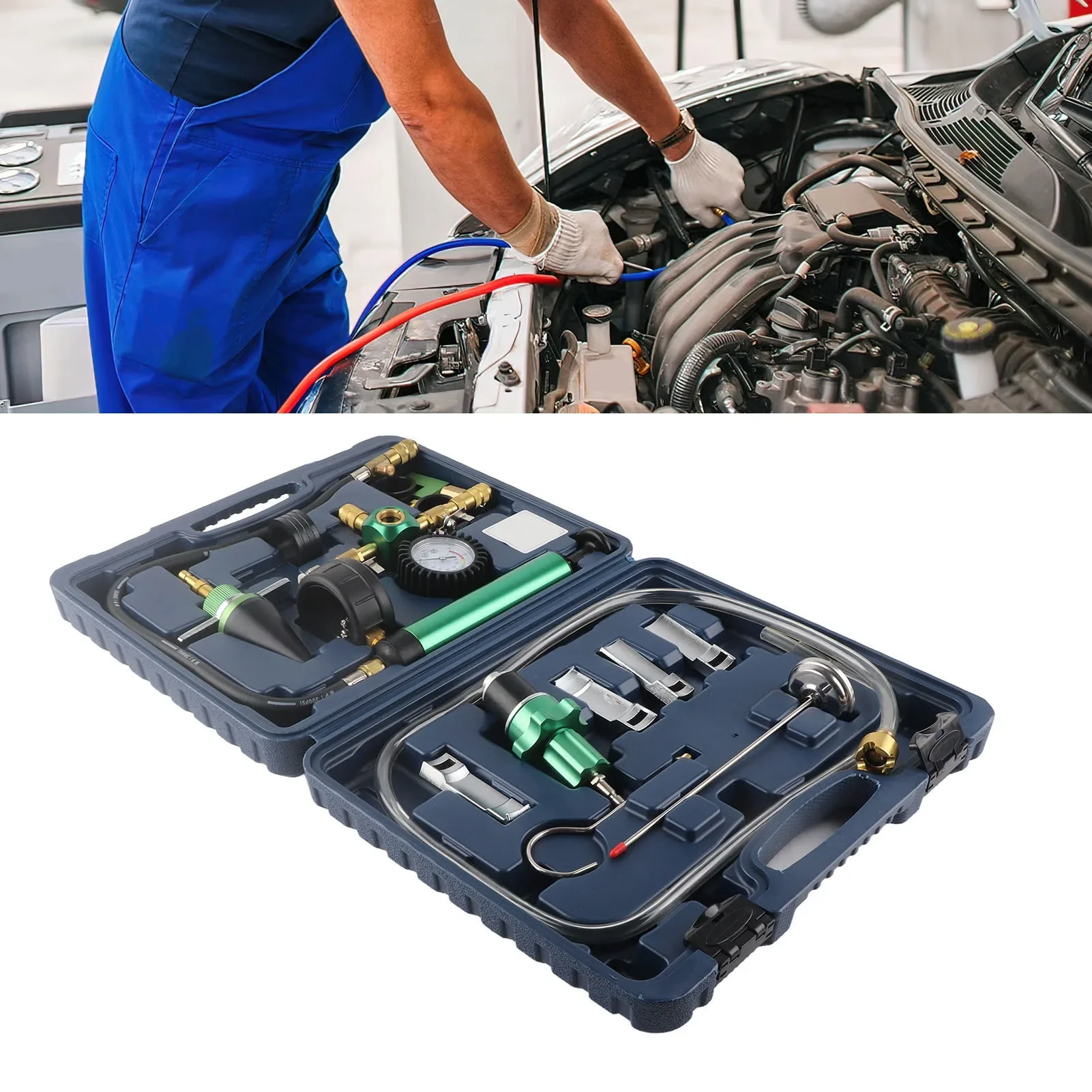 Antifreeze Change Filler Set Coolant System Vacuum Refill Kit Radiator Pressure Leak Tester Antifreeze Filler for Most Vehicles
Antifreeze Change Filler Set Coolant System Vacuum Refill Kit Radiator Pressure Leak Tester Antifreeze Filler for Most Vehicles