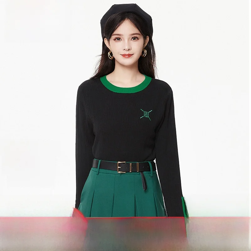 Женский свитер-пуловер 9MOSHINE с длинным рукавом и круглым вырезом, в стиле колор-блок, базовый слой, зима 2025, модный повседневный комфортный трикотаж
Женский свитер-пуловер 9MOSHINE с длинным рукавом и круглым вырезом, в стиле колор-блок, базовый слой, зима 2025, модный повседневный комфортный трикотаж