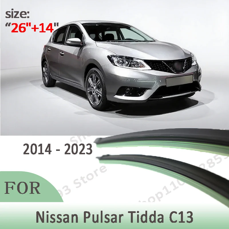 Wiper Front Wiper Blades Set For Nissan Pulsar Tidda C13 2014 - 2023 Windshield Windscreen Window 26"+14"
Wiper Front Wiper Blades Set For Nissan Pulsar Tidda C13 2014 - 2023 Windshield Windscreen Window 26"+14"