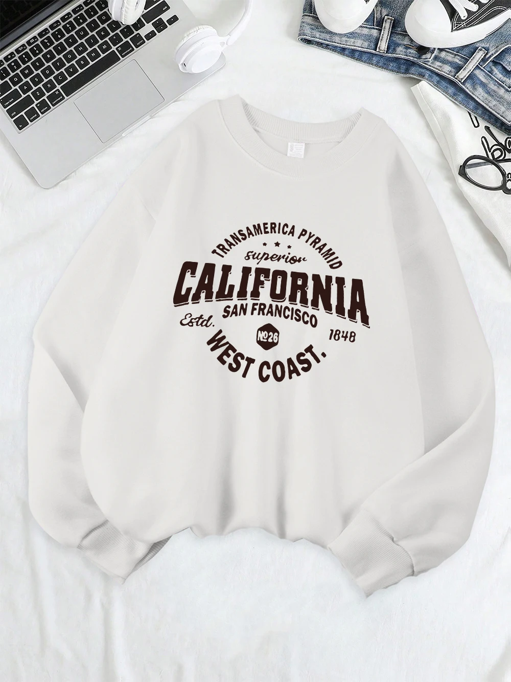 California West Coast San Francisco Printing Sweatshirt Women Loose Basics Hoodie Fleece Warm Soft Tops Winter Casual Clothes
California West Coast San Francisco Printing Sweatshirt Women Loose Basics Hoodie Fleece Warm Soft Tops Winter Casual Clothes