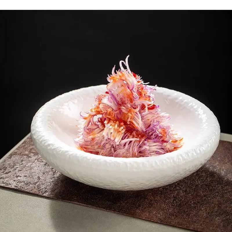 Pure White Stone Pattern Ceramic Soup Plate Restaurant Salad Pasta Dessert Plates Molecular Food Specialty Tableware
Pure White Stone Pattern Ceramic Soup Plate Restaurant Salad Pasta Dessert Plates Molecular Food Specialty Tableware