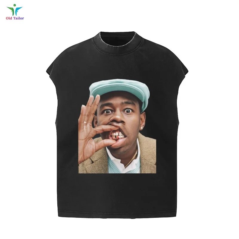 Trendy Black Portrait Print Vintage Crew Neck Washed Vest Sleeveless T-Shirt Summer Men's Women's Vest
Trendy Black Portrait Print Vintage Crew Neck Washed Vest Sleeveless T-Shirt Summer Men's Women's Vest