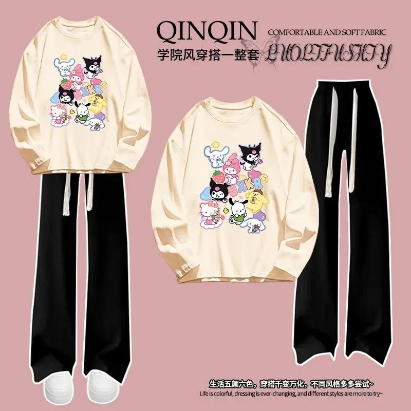 Sanrio повседневные детские брюки из 2 предметов hello kitty Kawaii с длинными рукавами Kuromi, модные популярные брюки, весенне-осенняя хлопковая куртка для девочек
Sanrio повседневные детские брюки из 2 предметов hello kitty Kawaii с длинными рукавами Kuromi, модные популярные брюки, весенне-осенняя хлопковая куртка для девочек
